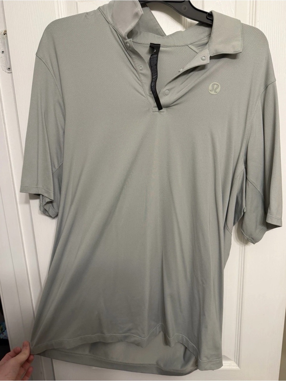 lululemon athletica Men’s Light olive green/gray Short-Sleeve Polo